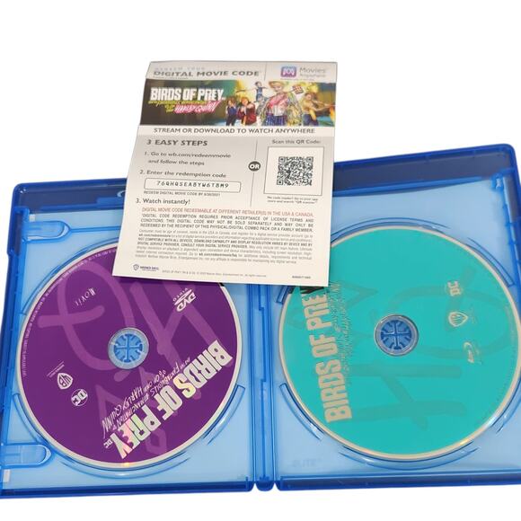 DC COMICS BIRDS OF PREY HARLEY QUINN MOVIE BLU-RAY DVD JOKER EUC CIB - Picture 2 of 2